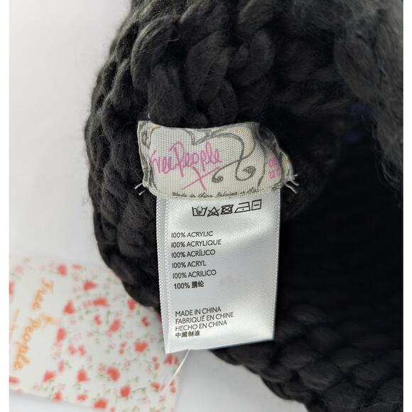 Free People Cozy Up Color Block Pom Beanie Hat - Picture 3 of 5